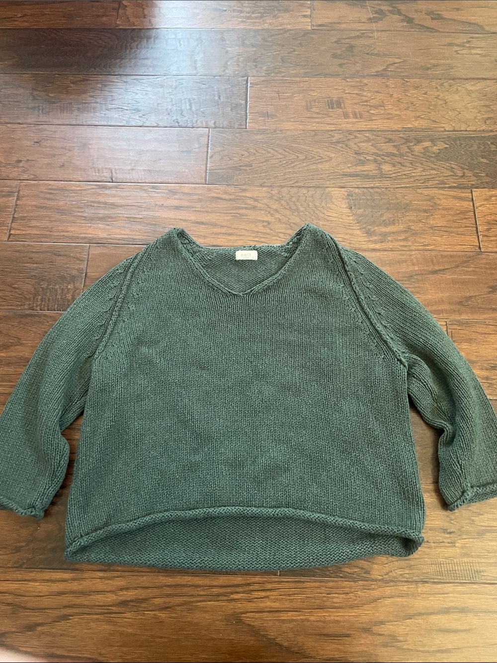 Naïf Montreal green cashmere cotton blend knit sweater